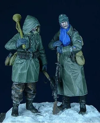 1/35 model kit resin kit German armored soldiers two people 531