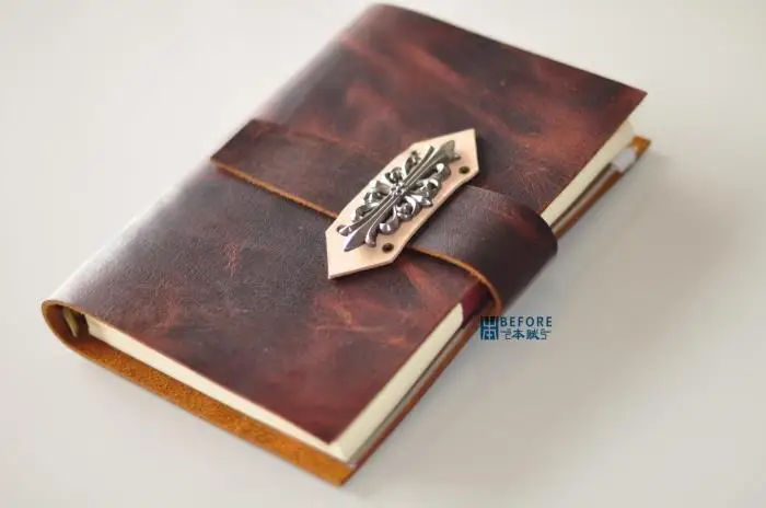 A5 Handmade Cowhide, Leather, Chronicle, European Retro Travel Diary, Notebook, Travel Journal