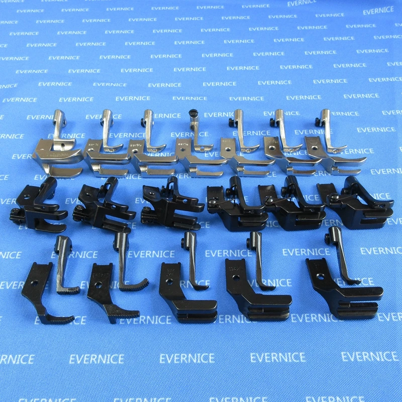 18 SETS ZIPPER WELTING PIPING WALKING FEET w/ EDGE GUIDE for SINGER 111W 211W 153W