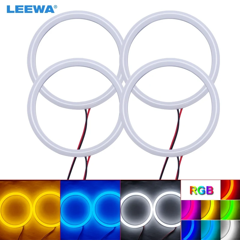 

LEEWA 4X106mm Auto Halo Rings Cotton Lights SMD LED Angel Eyes for BMW E46 Coupe 2D (04+)/E46 Cabrio/Z3 Car Styling White #2238