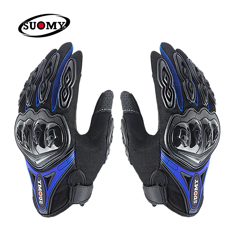 SUOMY Motorcycle Gloves Green Motocross Racing Gloves Full Finger Cycling Guantes Moto Motorbike Summer Luvas Da Motocicleta