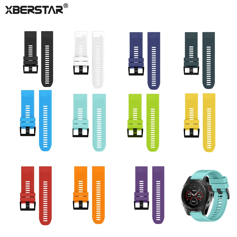 26MM Watchband For Garmin Strap Fenix 5X /3 Sapphire Smarwatch Easyfit Silicone Quick Release Watch Wrist Band Strap