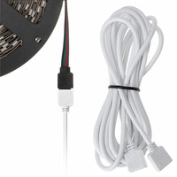 16.4FT 4-Pin LED RGB Extension Connector Cord Wire Cable For SMD 3528 5630 5050 LED Strip Light 30cm 50cm 1m 2m 3m 5m White Line