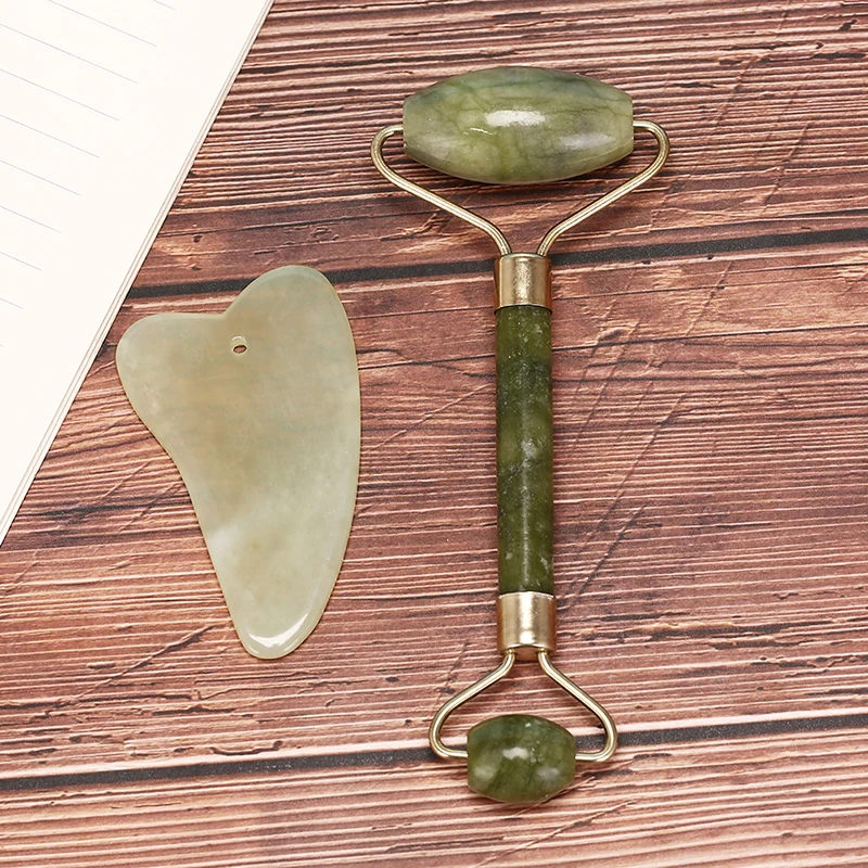 Facial Roller Natural Jade Quartz Face Jade Stone Roller Beauty Massage Tool Face Lift Massager Dropshipping