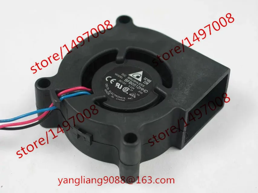 

Delta Electronics BFB0512HHD F00 DC 12V 0.22A 3-Wire 50X50X20mm Server Cooling Cooling fan