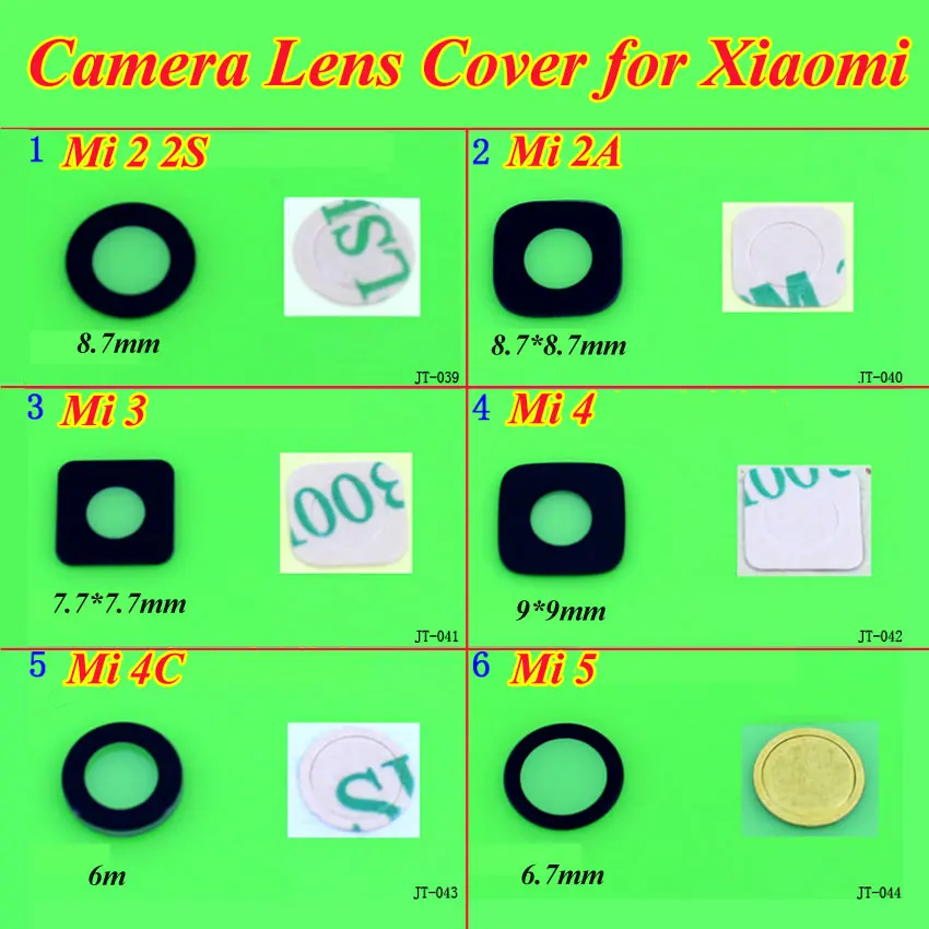 

ChengHaoRan 1Piece For Xiaomi Mi 2 2S 2A 3 4 4C 5 5S Plus for Mi max Mi note New Rear back Camera Glass Lens Cover Repair Parts