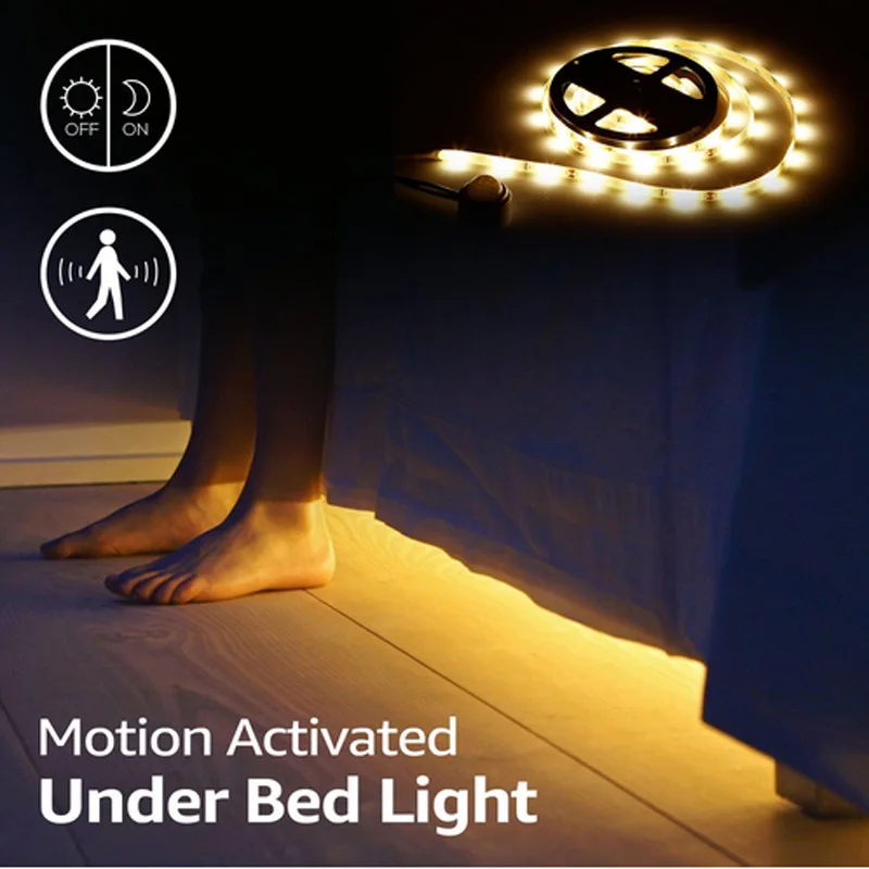 2835 PIR Sensore di Movimento HA CONDOTTO LA Luce di Striscia 1 M-5 M 60 LEDs/m Con 12 V di Alimentazione adattatore Sensore Del Corpo Umano Luci