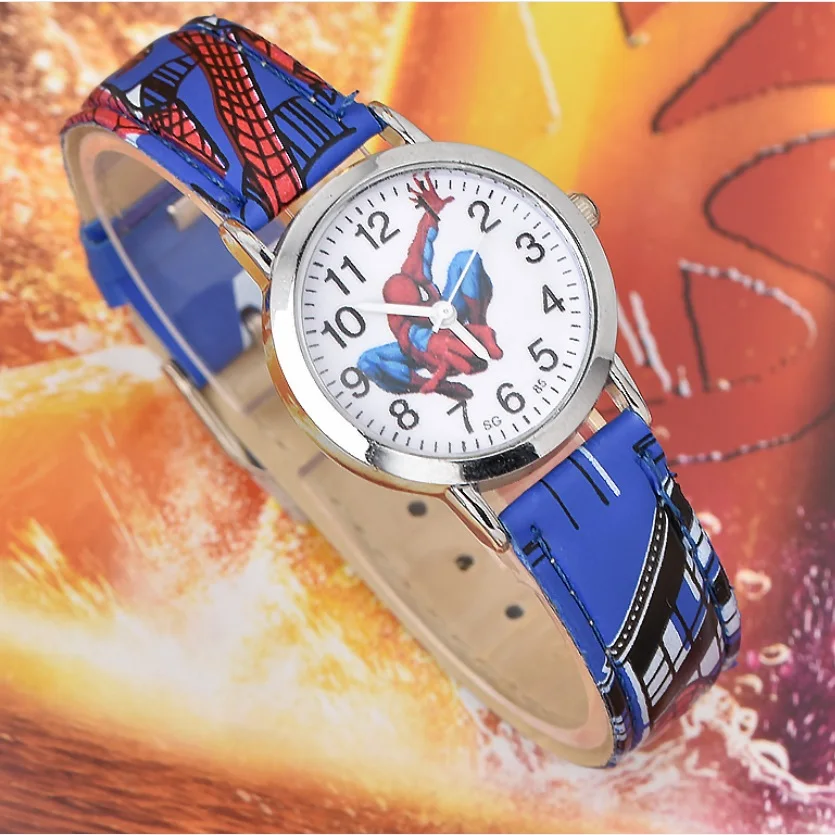 Disney Marvel Obral Besar Jam Tangan SpiderMan Jam Tangan Kartun Lucu Baru Jam Tangan Anak-anak Hadiah Jam Anak-anak Reloj Montre Relogio