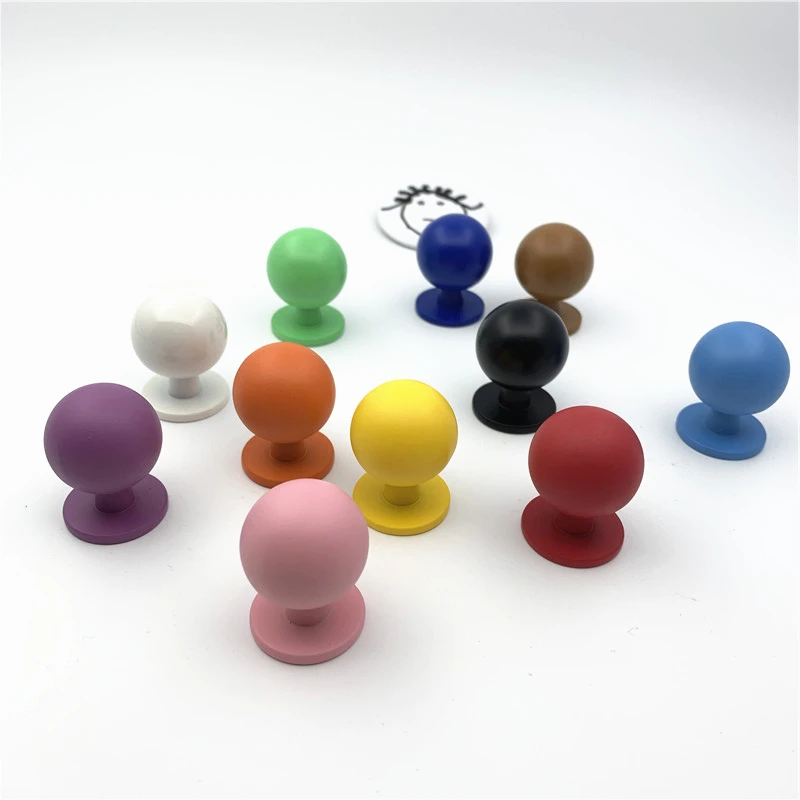 LCH Top Quality Candy Color Zinc Alloy Cabinet Knobs Plastic Surface treatment Drawer Handles for Kids/Children Room