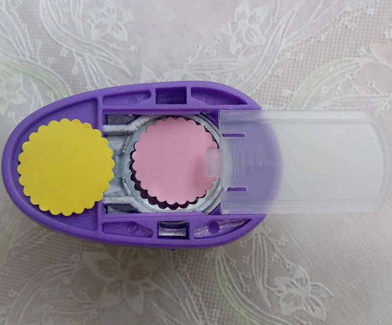 7cm 5cm 3.8cm 2.5cm wave circle shape craft punch set manual DIY hole punches cortador de scrapbook Circle punch