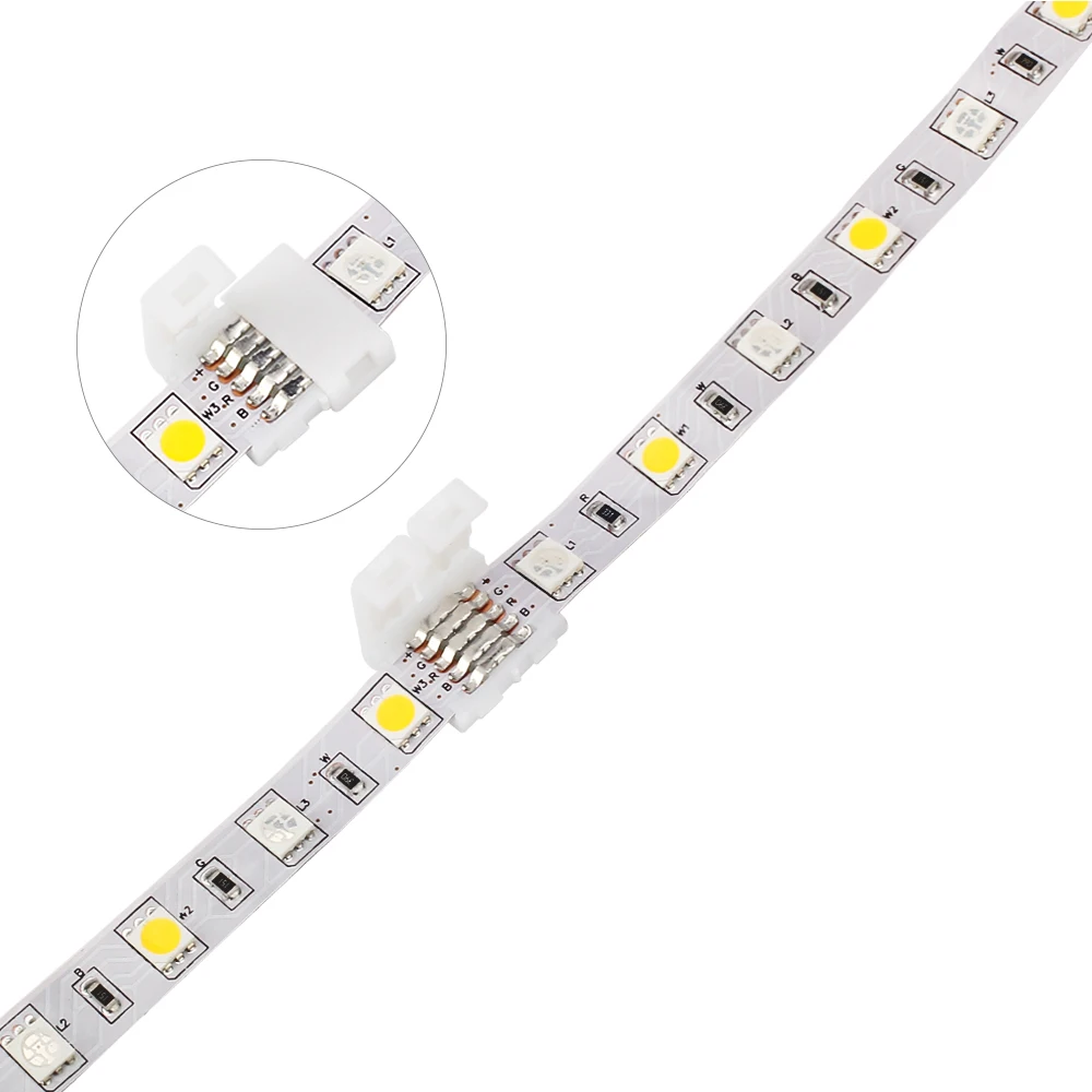 5Pcs 2PIN 3PIN 4PIN 5PIN Gratis Solderen Geleid Connector 10Mm L / T / X Vorm Hoek Connector voor Led Strip Licht Rgb Rgbw Rgbww
