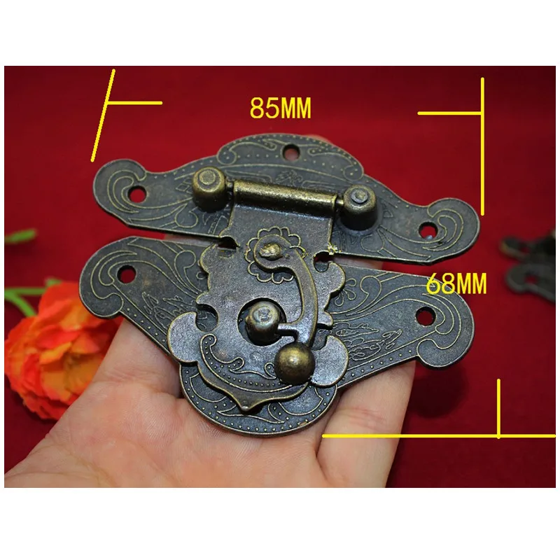 Box Packing Buckle Antique Wooden Gift Box Lock Alloy Buckle Latch Hook Locks,Zinc Alloy Vintage Style Lock,2Sets