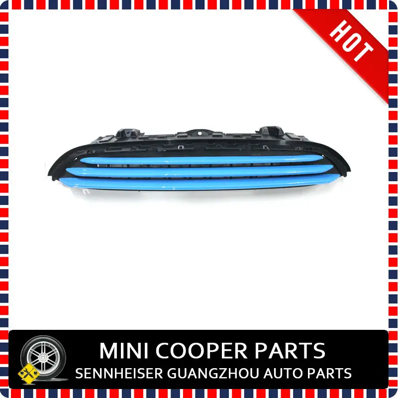 Brand New ABS Plastic UV Protected Mini Ray Style Blue Cooper Model Front Grille Trims For mini cooper F54 Clubman (3Pcs/set)