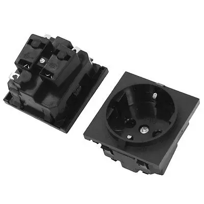2pcs 16A AC 250V 독일어 유형 IEC 7/4 Schuko 소켓 어댑터 커넥터