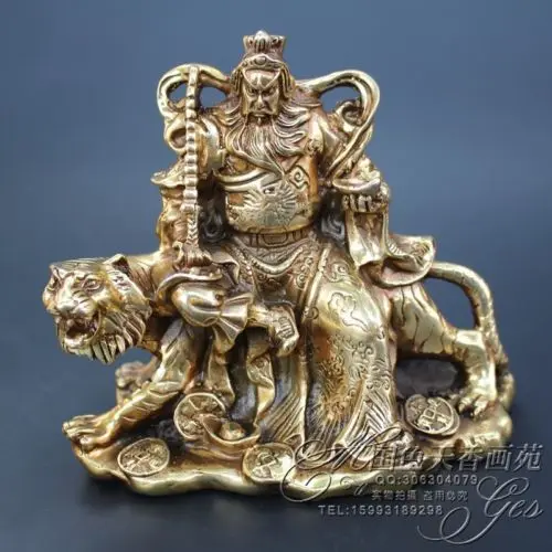 Elaborate Chinese Antique collection Imitation ancient copper God statue of arhat