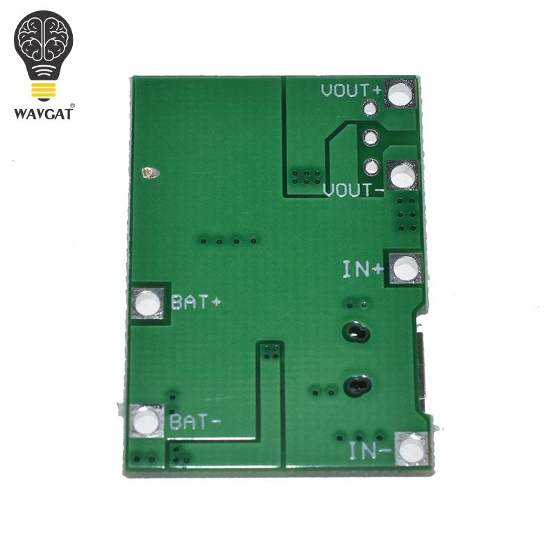 WAVGAT Lithium Li-ion 18650 3.7V 4.2V Battery Charger Board DC-DC Step Up Boost Module TP4056 DIY Kit Parts