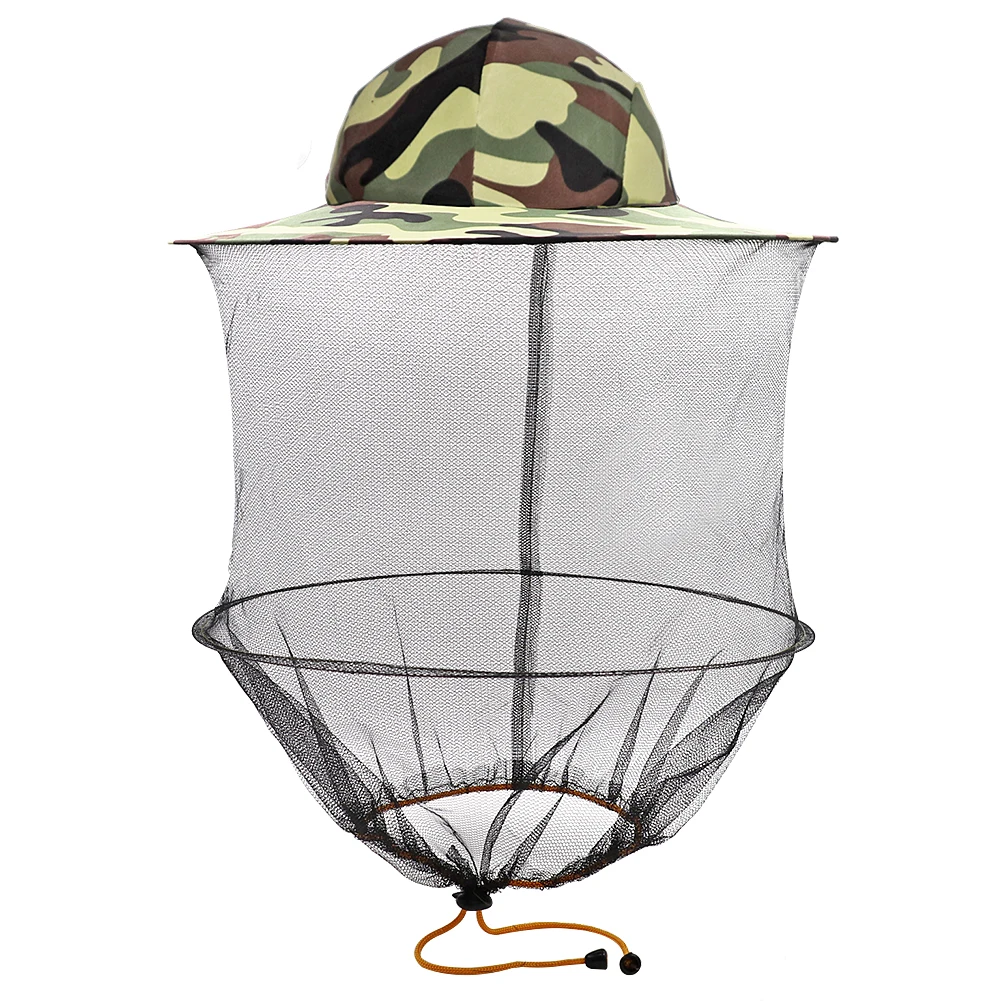 Bee Keeping Protective Bee Hat Anti bee Two-Layer Head Top Camouflage Hat-Veil Combo Bee Hat Bug Mesh Mask Beekeeping