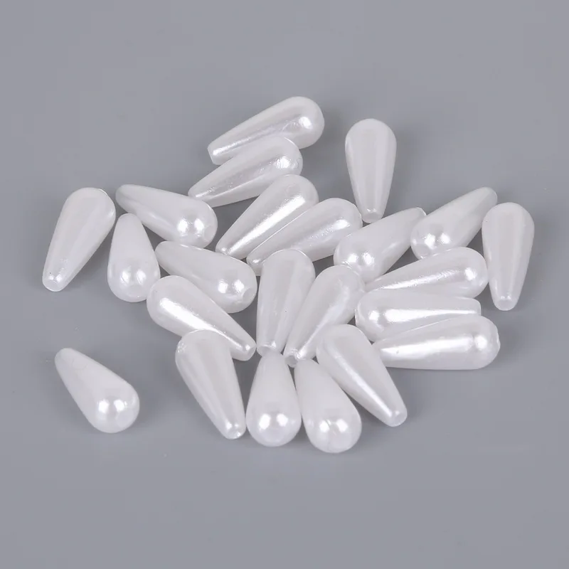 6x10mm 6x14mm 8x14mm Tear Drop Round White Ivoy Pearl Imitation ABS Beads For Jewelry Findings Making Top Sale