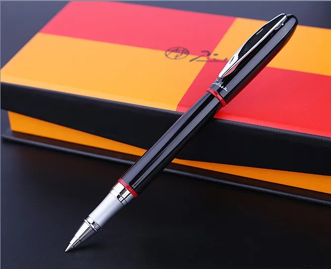 1pc/lot Picasso 907 Red and Black Roller Ball Pen Montmartre Pimio Ball Pen Silver Clip Canetas Office Supplies