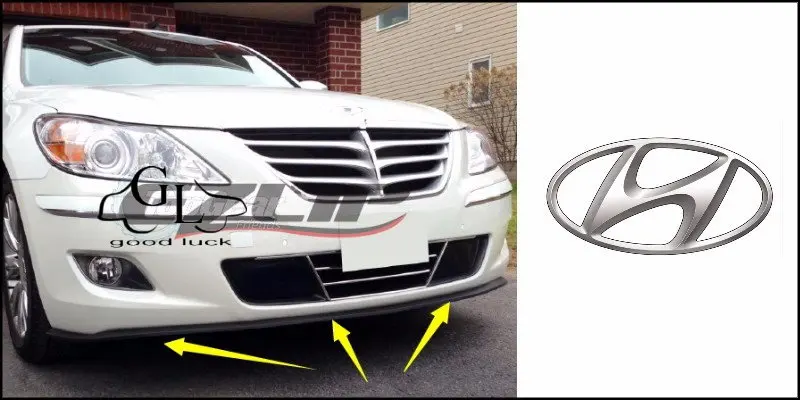 For Hyundai Equus Centennial Bumper Lip / Front Spoiler Deflector For TopGear Friends Car Tuning View / Body Kit / Strip Skirt