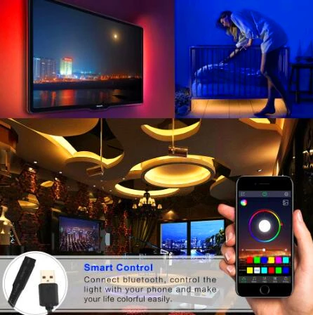 Mini USB Bluetooth LED Controller Timer Multicolor Changing Voice Smart RGB Controller for 5V 3528 5050 LED Strip TV Backlight