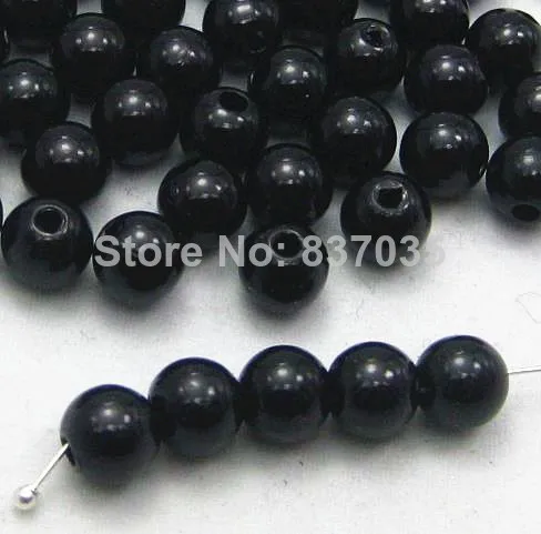 

1000PCs Black 8mm ABS Fashion black Color round ball Imitation pearl Beads Wholesale Loose Beads Jewelry Making DIY accessories