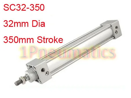 

Free Shipping 32MM Bore 350MM Stroke Double Acting Standard Pneumatic Cylinder Metal Model SC32-350