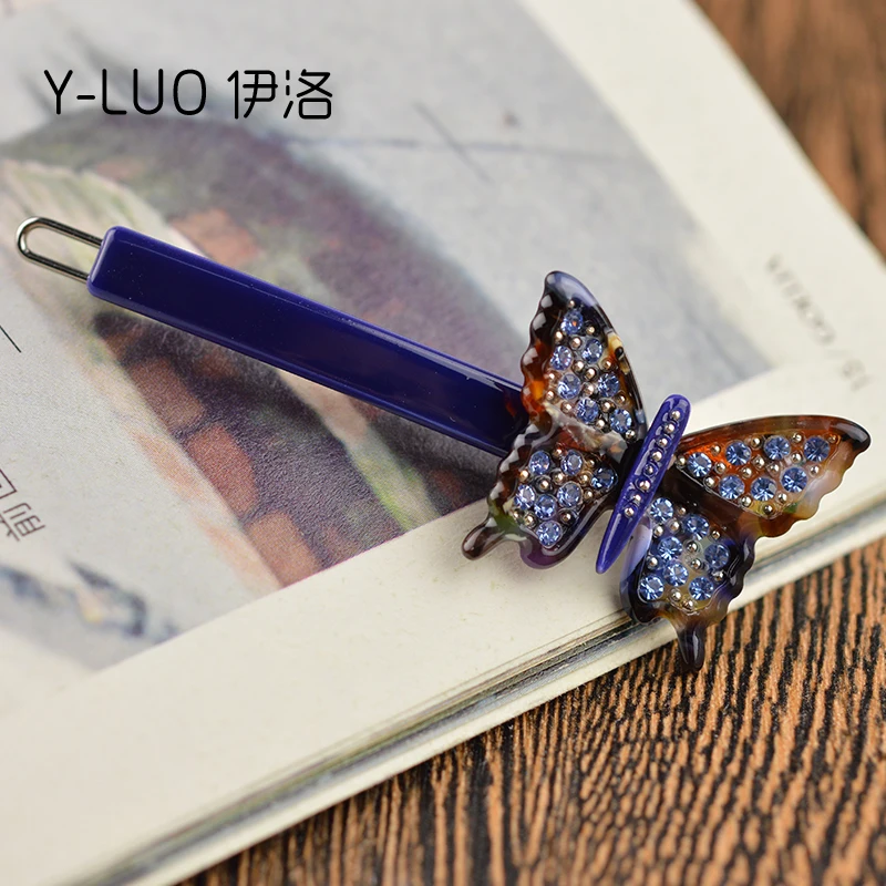 Women headwear vintage hair pin rhinestone hair clips for girls butterfly hair accessories for women