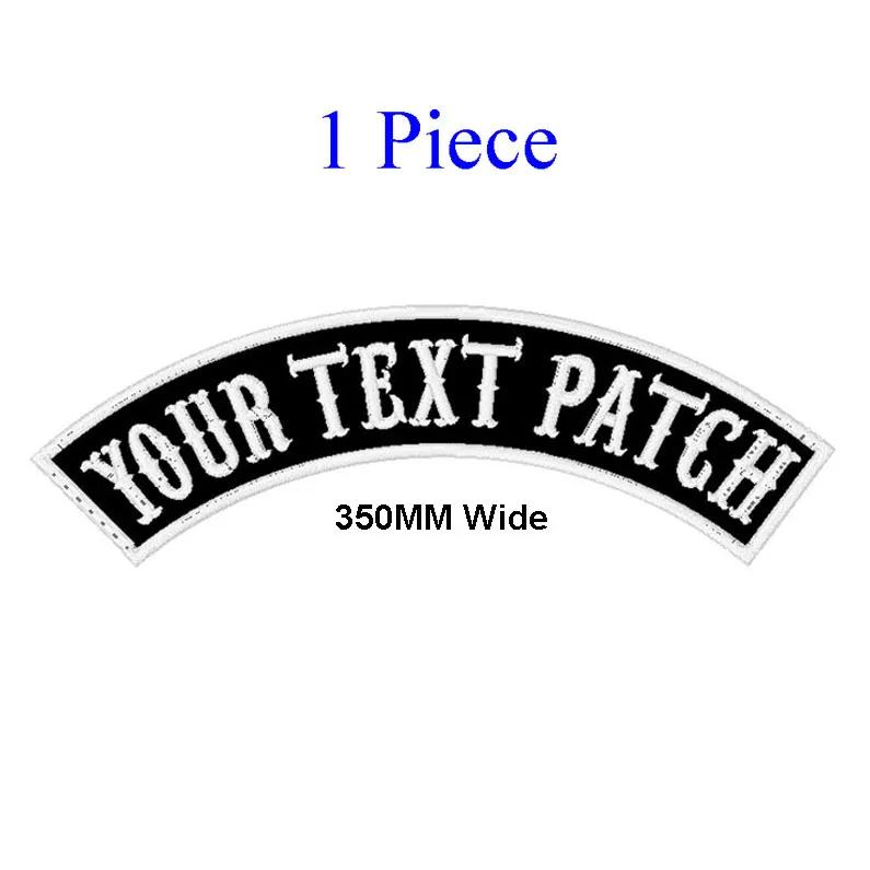 1 PC 350MM szeroki niestandardowy górny lub dolny motocykl haftowany MC ROCKER PATCH 350MM szeroki kamizelka na rower CUT