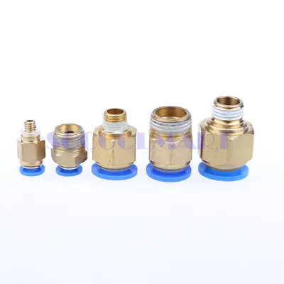 

10Pcs 1/4" PT Male Thread 8mm Push In Joint Pneumatic Connector Quick Fitting