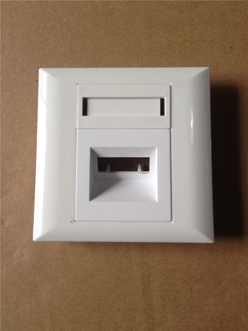 Cor branca ABS Wall Outlet Faceplate, placa de fibra óptica, LC SC Faceplate sem adaptador, SM, ftth, SX, DX, 2 Core, 1Core, 86, 30Pcs