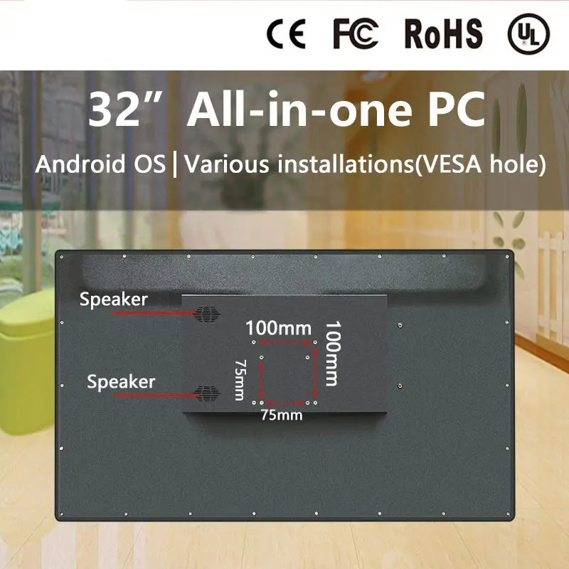 Dobra cena 32 cal ekran dotykowy pc tv wszystko w jednym pc z RK3288 czterordzeniowy, z 2 GB/16 GB pamięci