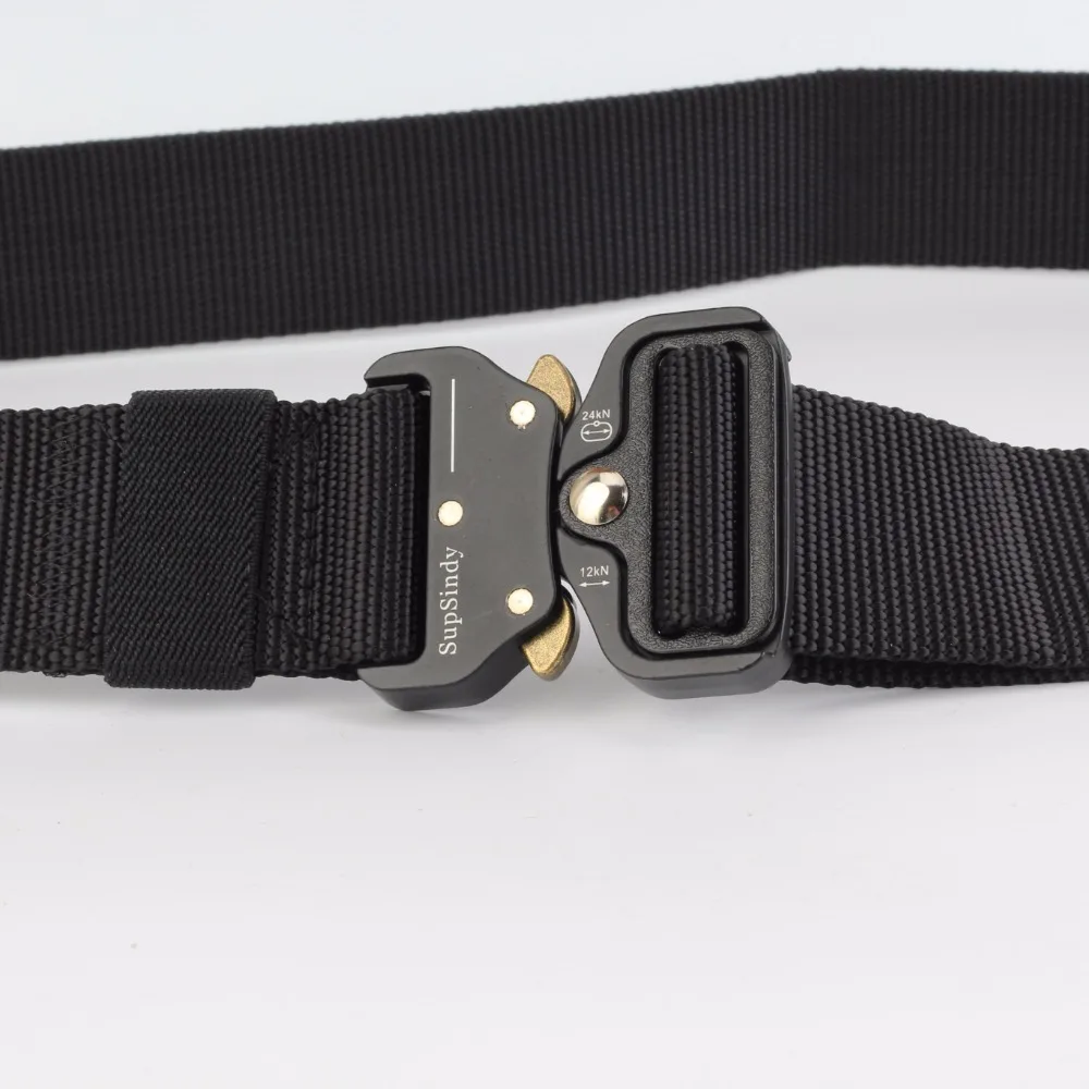 Ремень SupSindy мужской Нейлоновый, брезентовый пояс с металлической пряжкой, тренировочный армейский тактический пояс для мужчин