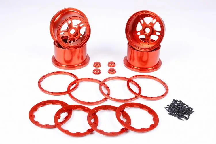 

CNC precision machined all-metal aluminum alloy wheels kit for 1/5 ROFUN KM HPI baja 5b