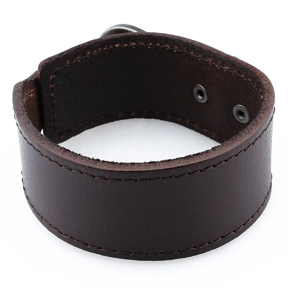 HAWSON Punk Charm Leather Bracelet Unisex Minimalist Bracelets Wrap Adjustable Bangle Wrist Band