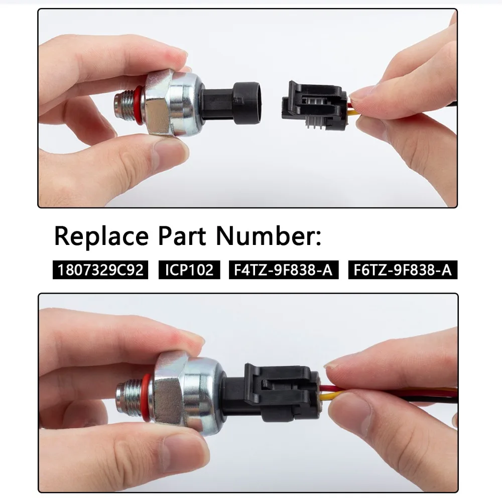 Injection Control Pressure ICP Sensor For Navistar T444E Ford Diesel Powerstroke Power Stroke 7.3 7.3L 1997-2003 1807329