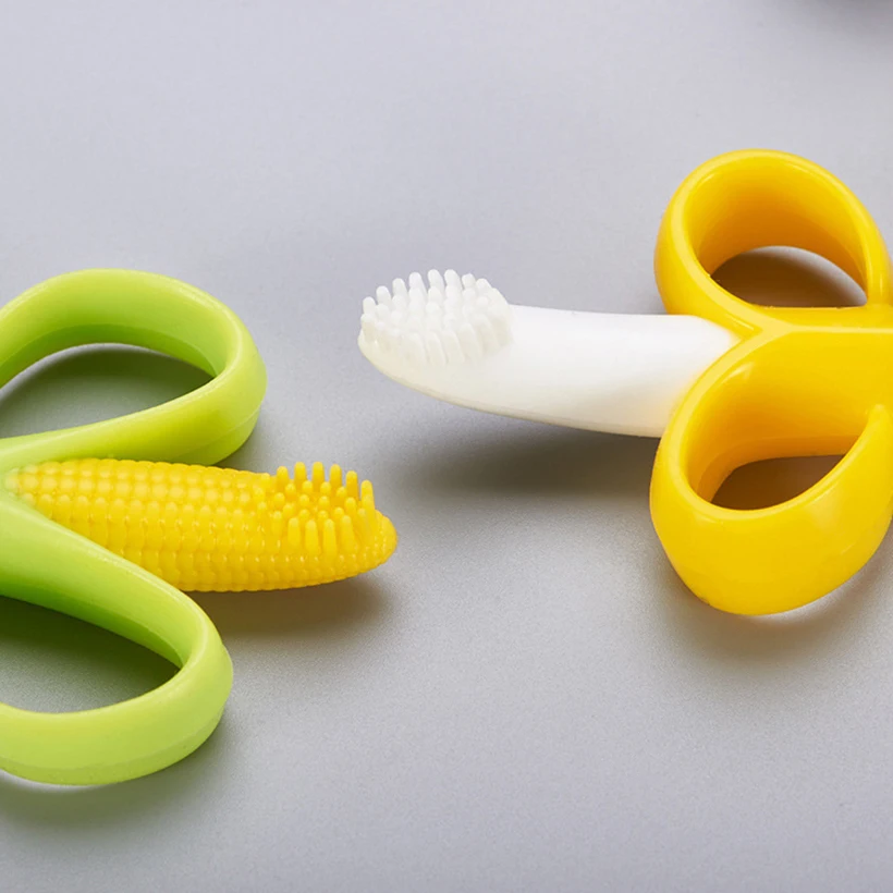 Baby Teether Toys With Suction Cup Baby Crib Rattle Bendable Activity Training ToothBrush Toy High Quality And Environmentally