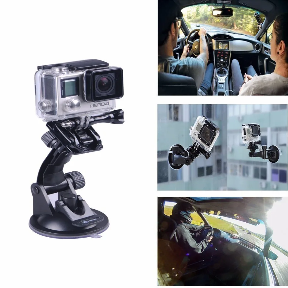 Sports Camera Accessories for GoPro Hero 4/3+/3/2 Accessories Car Sucker 7CM Diameter Chassis Sucker Holder Stand