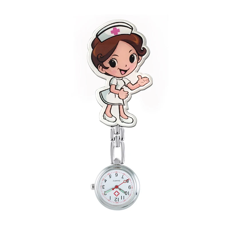 ALK Fob Nurse Pocket Watches Quartz Brooch Medical Watch Cartoon Cute Kawaii Patterns Doctor Clock Gifts Hospital Dropshipping