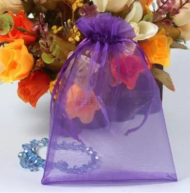 13x18 cm deep purple yarn jewelry gift bag sachet pouch for Wedding Label Printing 100 / lot Wholesale