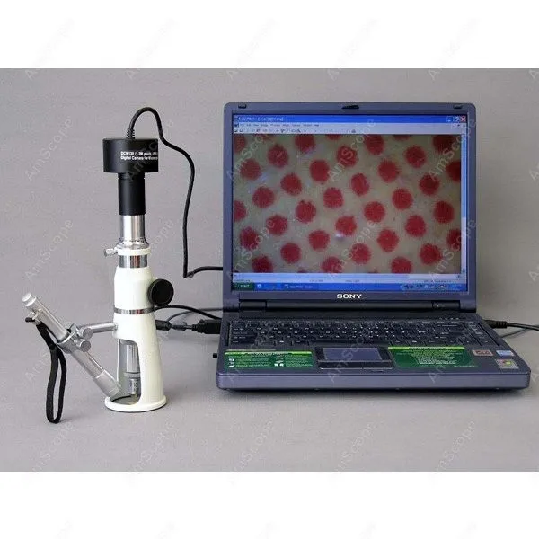 Measuring Microscope--AmScope Supplies 20X & 50X Stand / Shop / Measuring Microscope + Pen Light