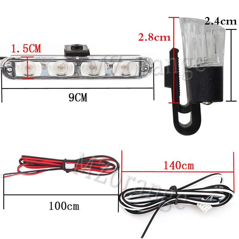 2x4 LED Car Truck FSO Flashing Firemen Automobiles Strobe Warning Police Light Ambulance Emergency Flasher DRL Car Accessories