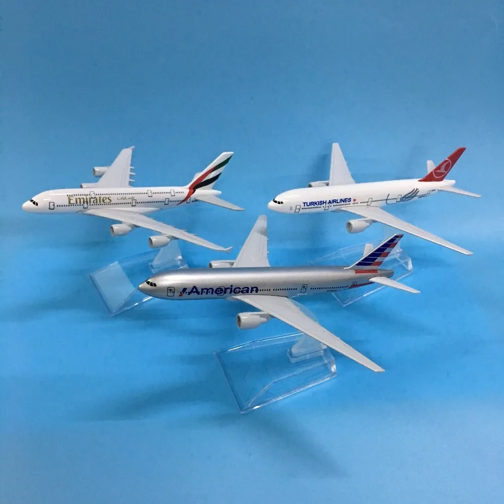 

JASON TUTU Plane Model Airplane Model Turkey Boeing 777 Aircraft Model Diecast Metal 1:400 Emirates Airbus A380 16cm Airplanes