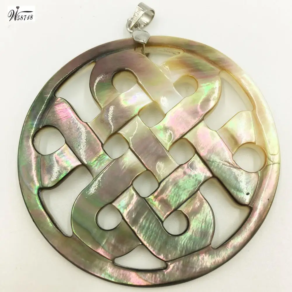 Beautiful jewelry Mother of pearl Shell  Women Men Pendant Bead PWFH588b