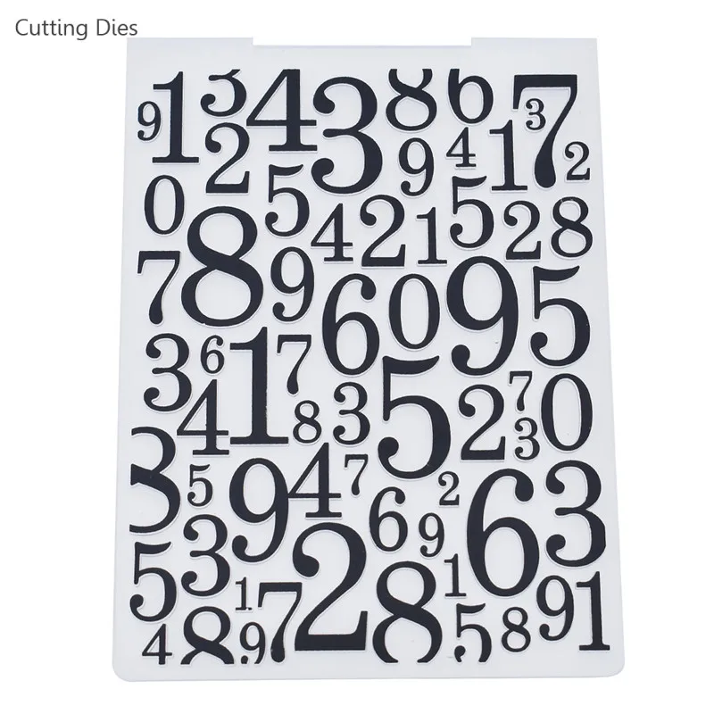 2019 Number 0-9 Plastic Template Embossing Folder For Scrapbook Photo Album Card Making Diy Crafts