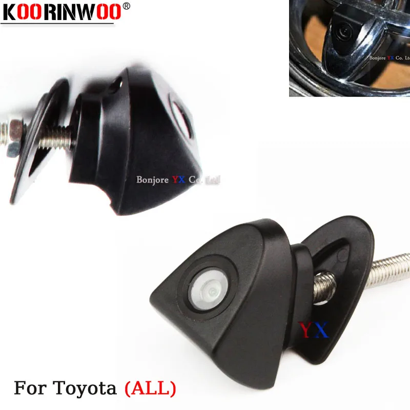 Koorinwoo Waterproof 170 Degree HD CCD Color For Toyota All Logo Mark Camera for Front View Form Cam IP68 Parking System