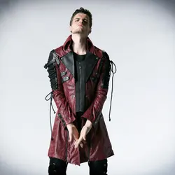 Punk Rave Gothic Man-made Leather Rock studded Cotton Jacket Coat Streampunk HoodieLot S-3XL Y349