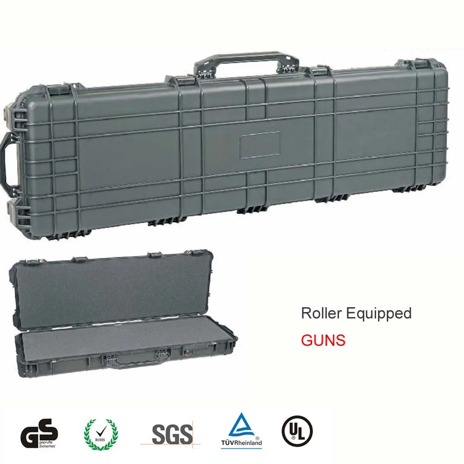 Long size hard plastic shockproof Military box plastic waterproof case for gun