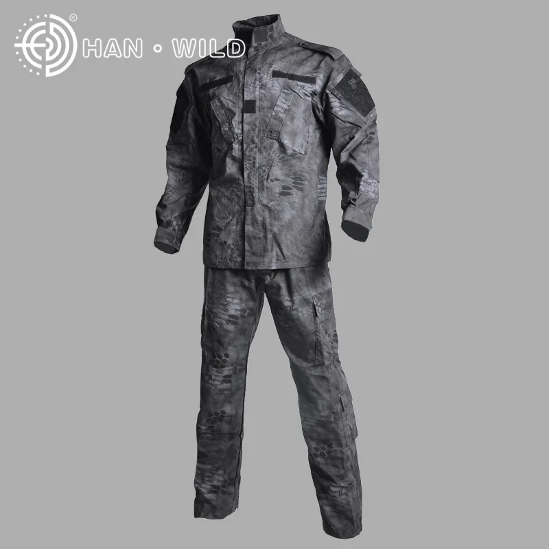 Outdoor Uniform Jacket + Pants Airsoft Paintball Ghillie Suit Combat Camouflage Digital Woodland Hunting Clothes