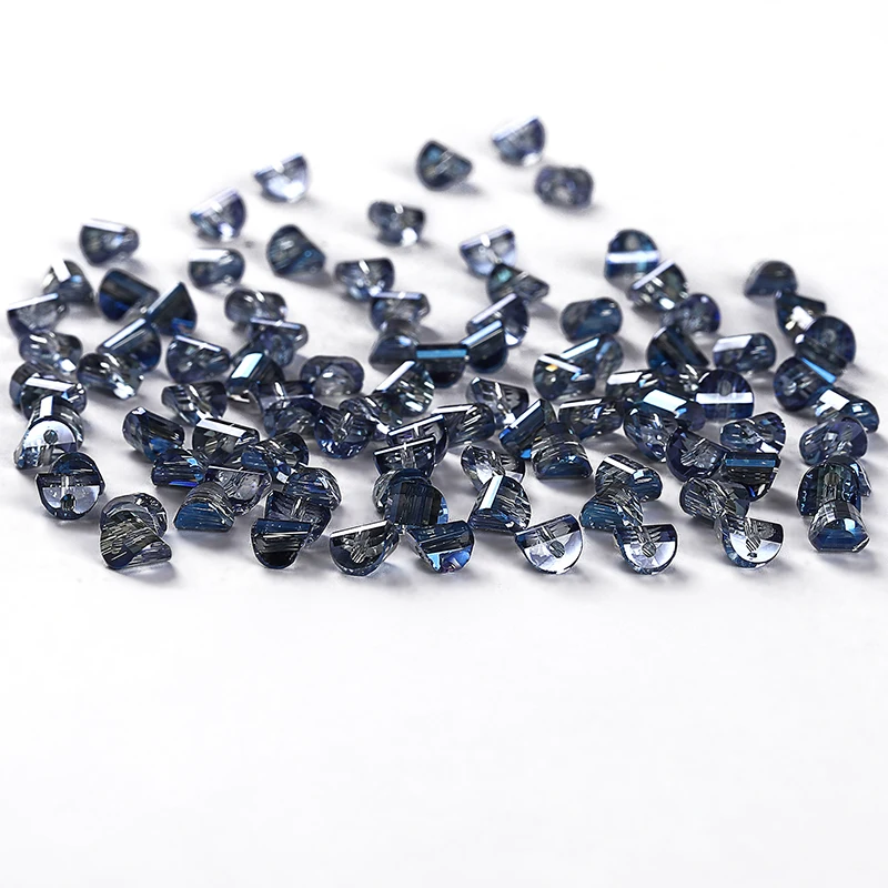 

Hemisphere Crystal Beads Ink Blue AB 10pcs 6mm Austria Crystal Hemisphere Semicircle Charm Glass Bead DIY Jewelry Accessories C5